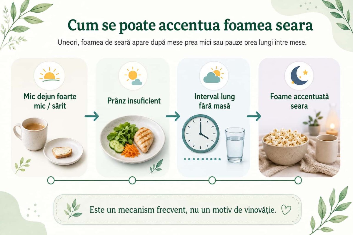 Cum mesele insuficiente din timpul zilei pot contribui la foamea de seară